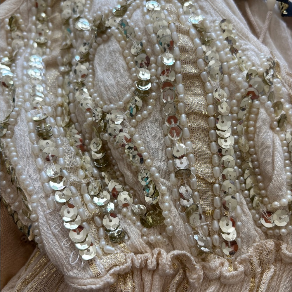 Elegant Cream Maxi Dress - Picture 2 of 2
